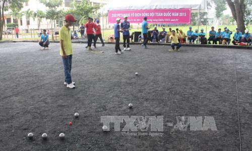 Khai mạc giải Petanque vô dịch đồng đội toàn quốc năm 2015